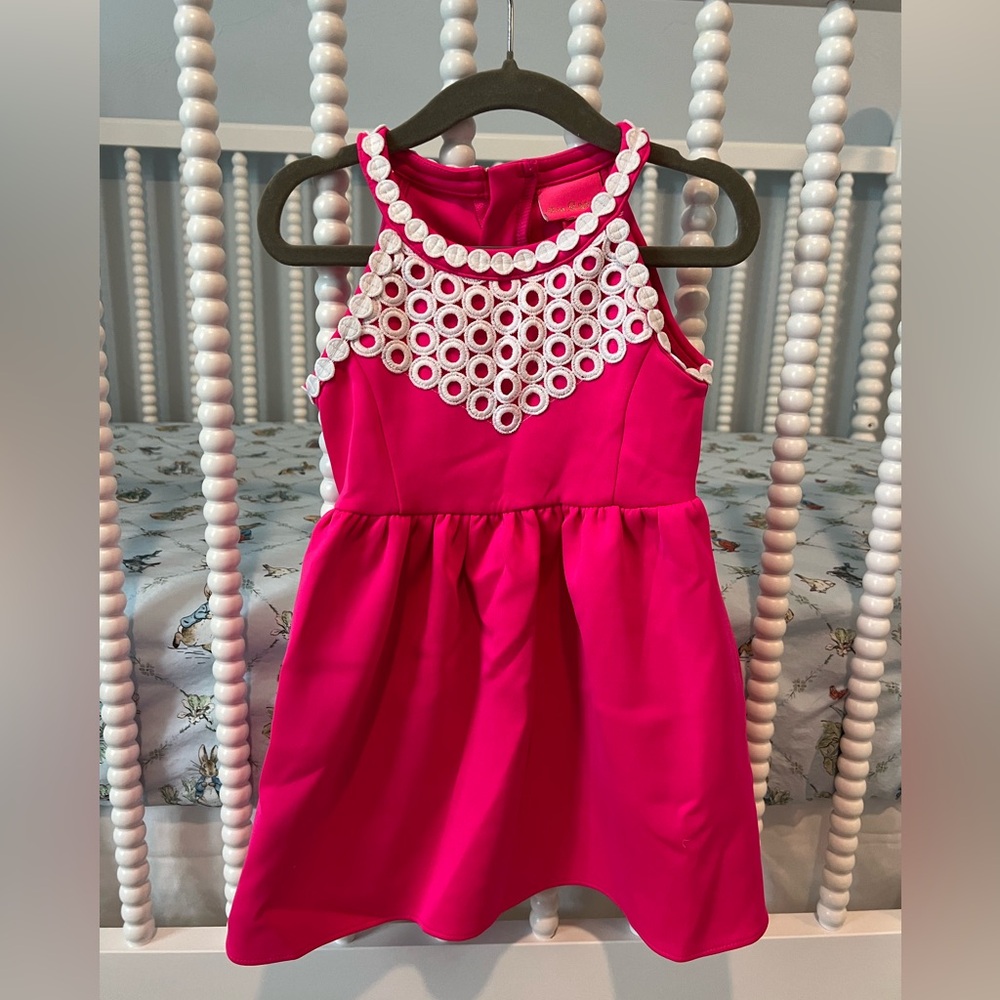 Lilly Pulitzer pink dress with white details